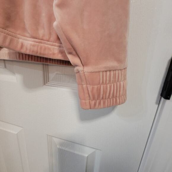 FILA Misty Rose Velour Quarter Zip Pullover Hoodie‎ Women's Size XL - Picture 4 of 16